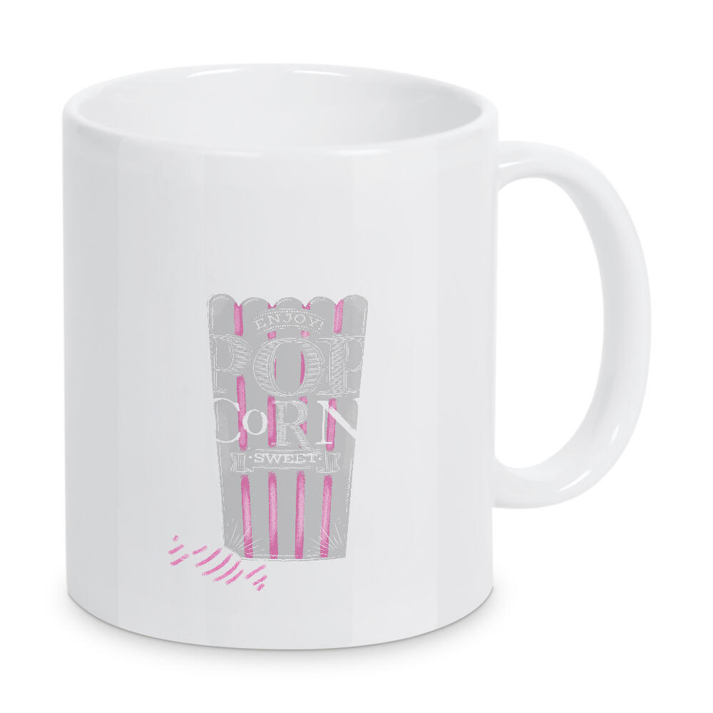 Tasse "Popcorn sweet black" artboxONE - Film,Essen & Trinken,Schwarzweiß