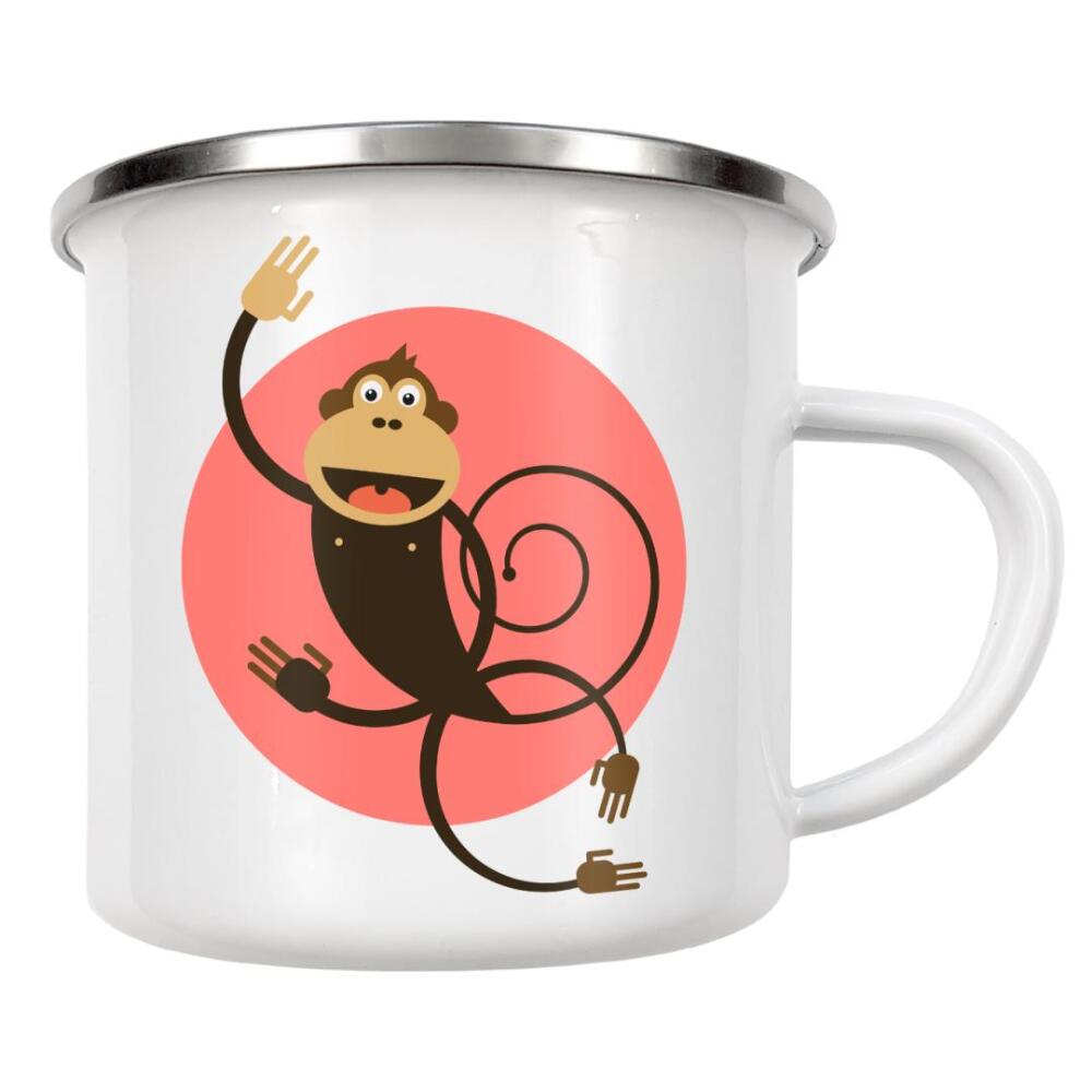Emaille Tasse "Kinderzimmer Affe" artboxONE - Für Kinder - Kinderzimmerdekoration,Affe,Tiere