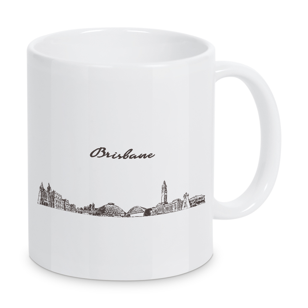 Tasse "Brisbane hand drawn skyline" artboxONE - Städte