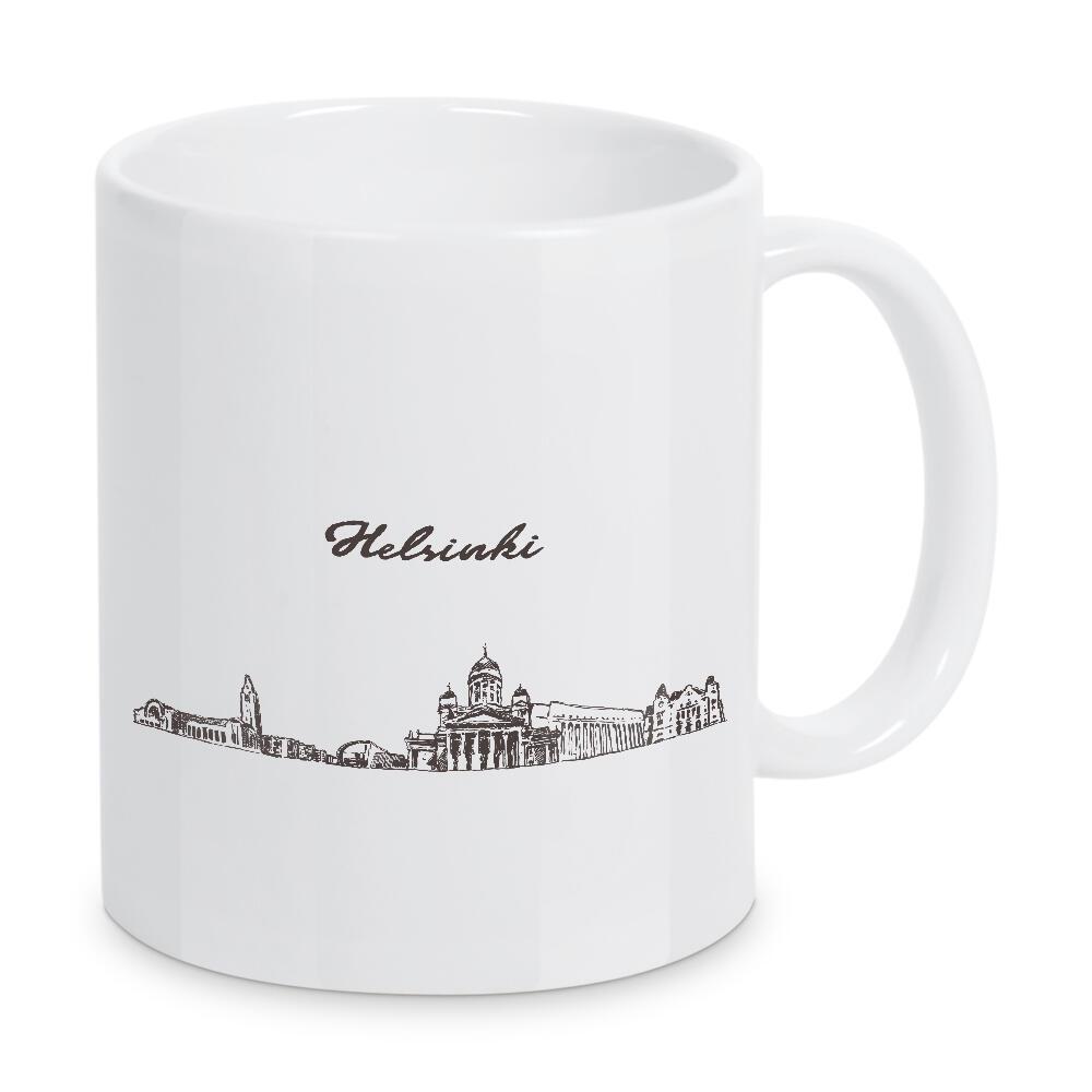 Tasse "Helsinki hand drawn skyline" artboxONE - Städte