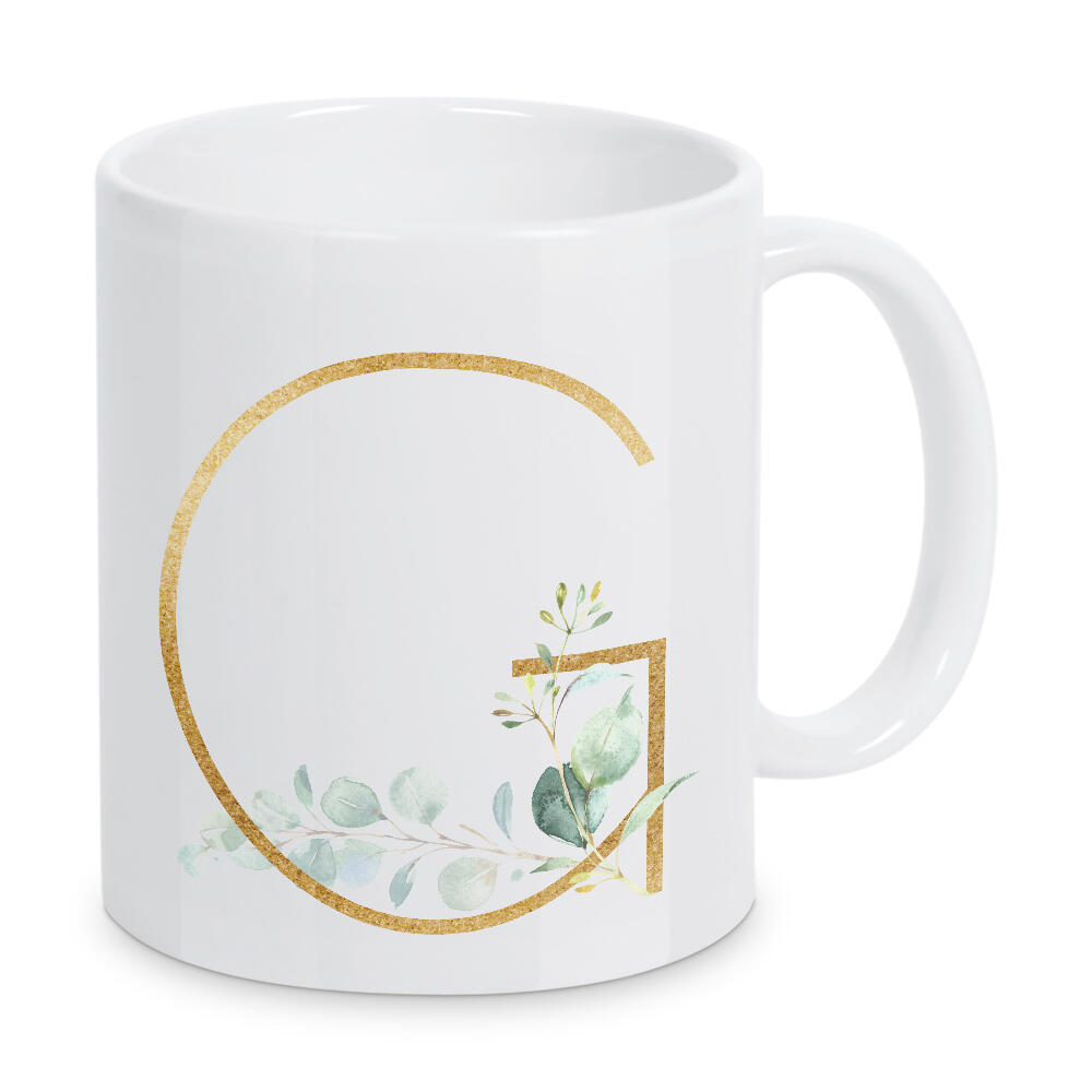 Tasse "Eucalyptus Alphabet - G" artboxONE - Buchstaben / G - Eucalyptus-alphabet,Buchstabe-g,Abc,G,Buchstabe,Eukalyptus,Alphabet
