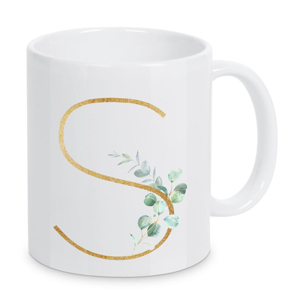 Tasse "Eucalyptus Alphabet - S" artboxONE - Buchstaben / S - Eucalyptus-alphabet,Buchstabe-s,Abc,S,Buchstabe,Eukalyptus,Alphabet