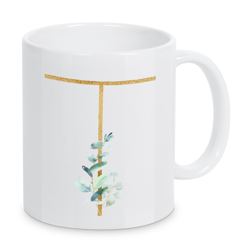 Tasse "Eucalyptus Alphabet - T" artboxONE - Buchstaben / T - Eucalyptus-alphabet,Buchstabe-t,Abc,T,Buchstabe,Eukalyptus,Alphabet