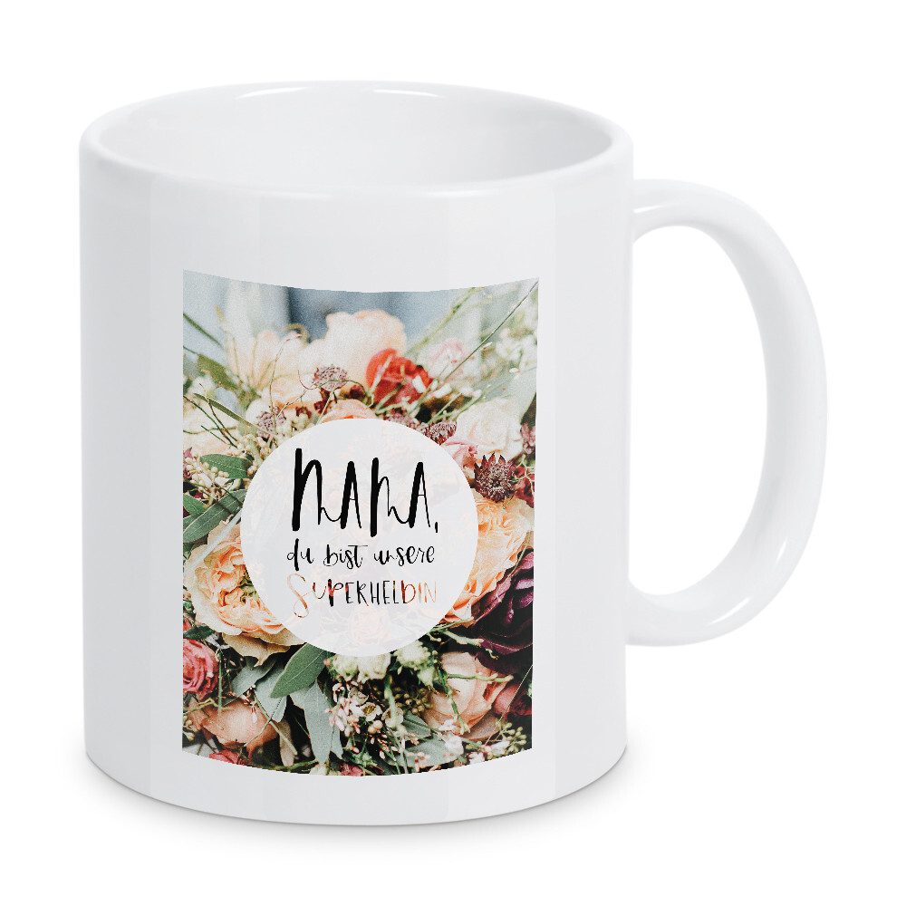 Tasse "Superheldin Mama" artboxONE - Für Mama - Mutter,Muttertag,Mama,Muttertagsprint,Muttertagsdesign,Mothersday,Mother,Muttertagsspruch,Superheldin