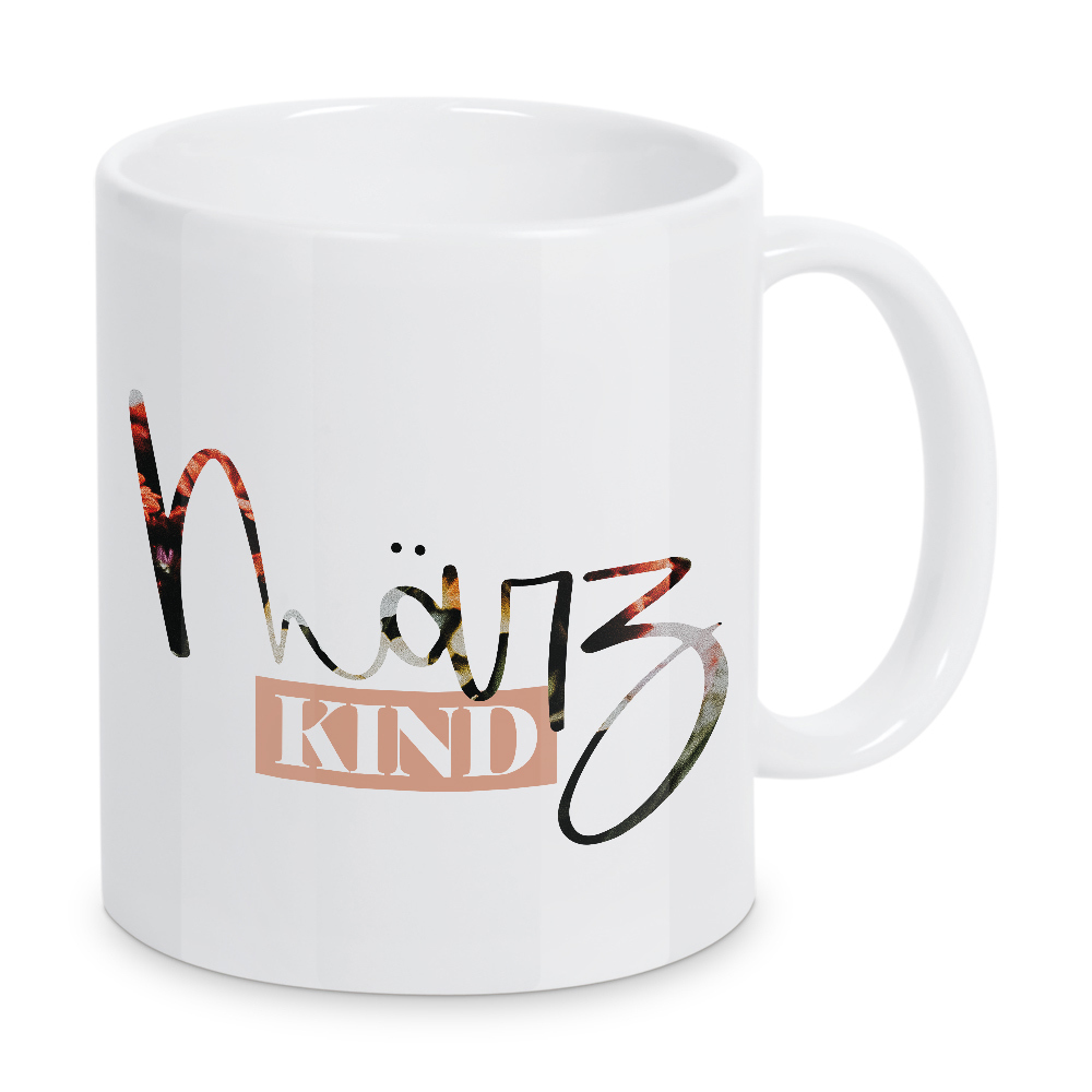 Tasse "Märzkind" artboxONE - Typografie - März,Monat,Märzkind,Kinderzimmer,Kinderzimmerprint,Geburtsmonat,Monatsposter