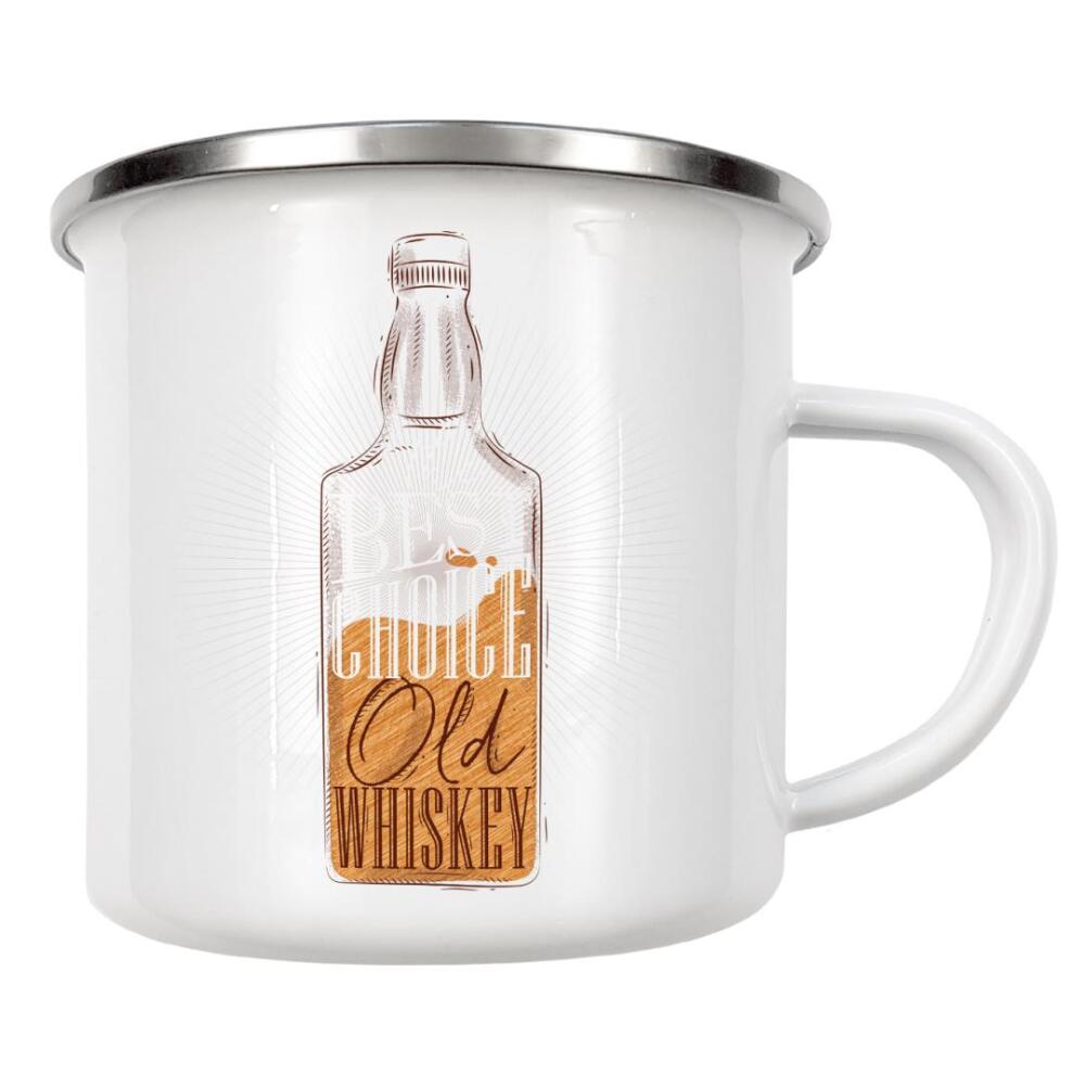 Emaille Tasse "Whiskey best choice craft" artboxONE - Essen & Trinken / Alkohol