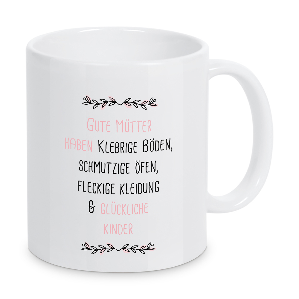 Tasse "Gute Mütter Quote" artboxONE - Typografie,Schwarzweiß,Für Mama