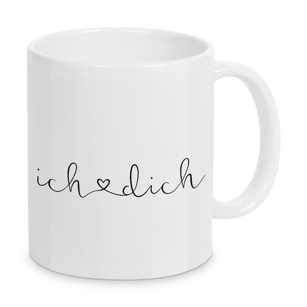 Tasse "Ich liebe dich - Schreibschrift" artboxONE - Typografie,Schwarzweiß,Liebe