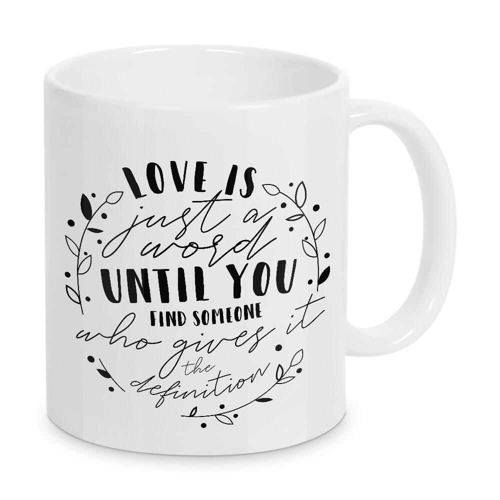Tasse "Find someone" artboxONE - Typografie,Schwarzweiß,Liebe