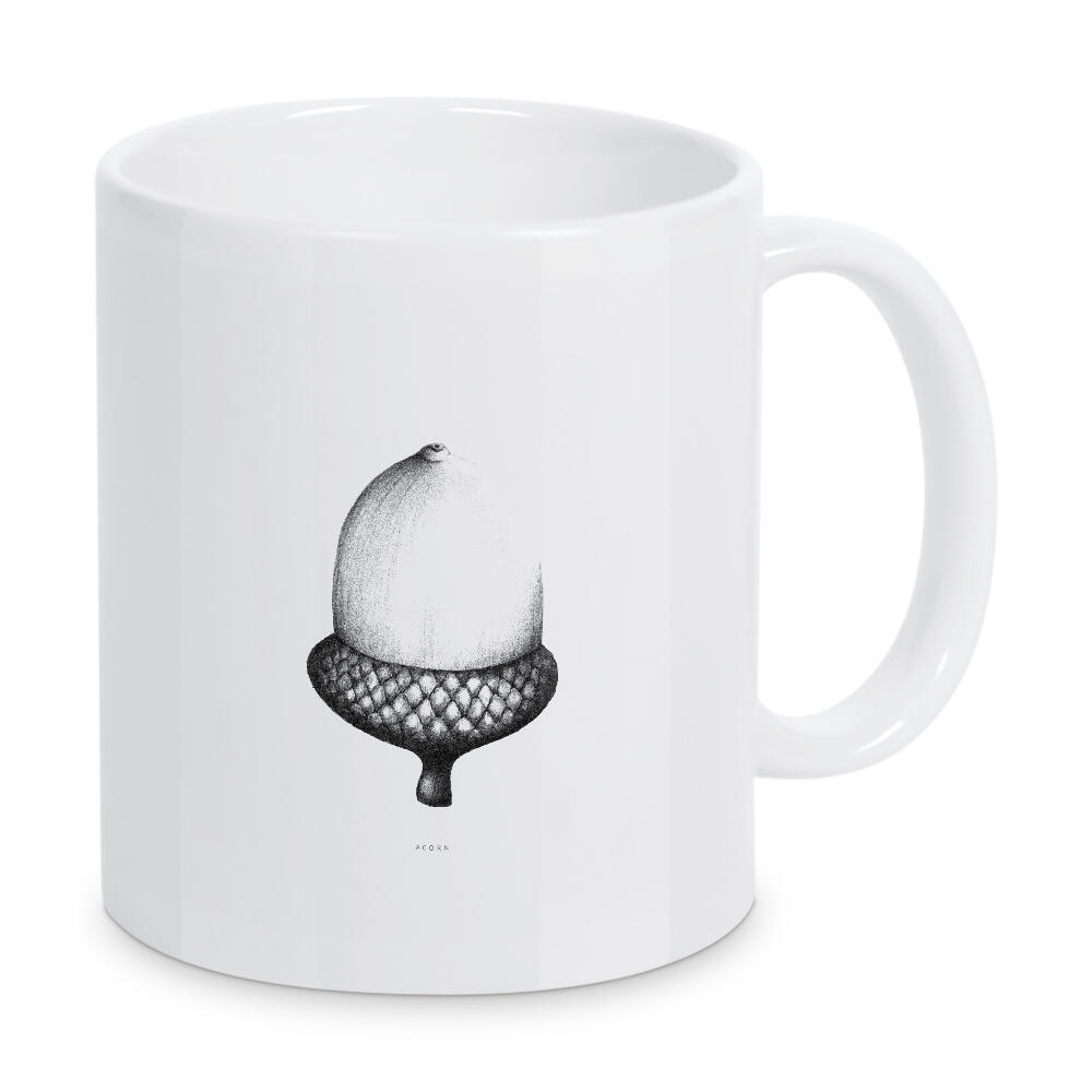 Tasse "Beautiful acorn black and white" artboxONE - Natur,Floral,Schwarzweiß