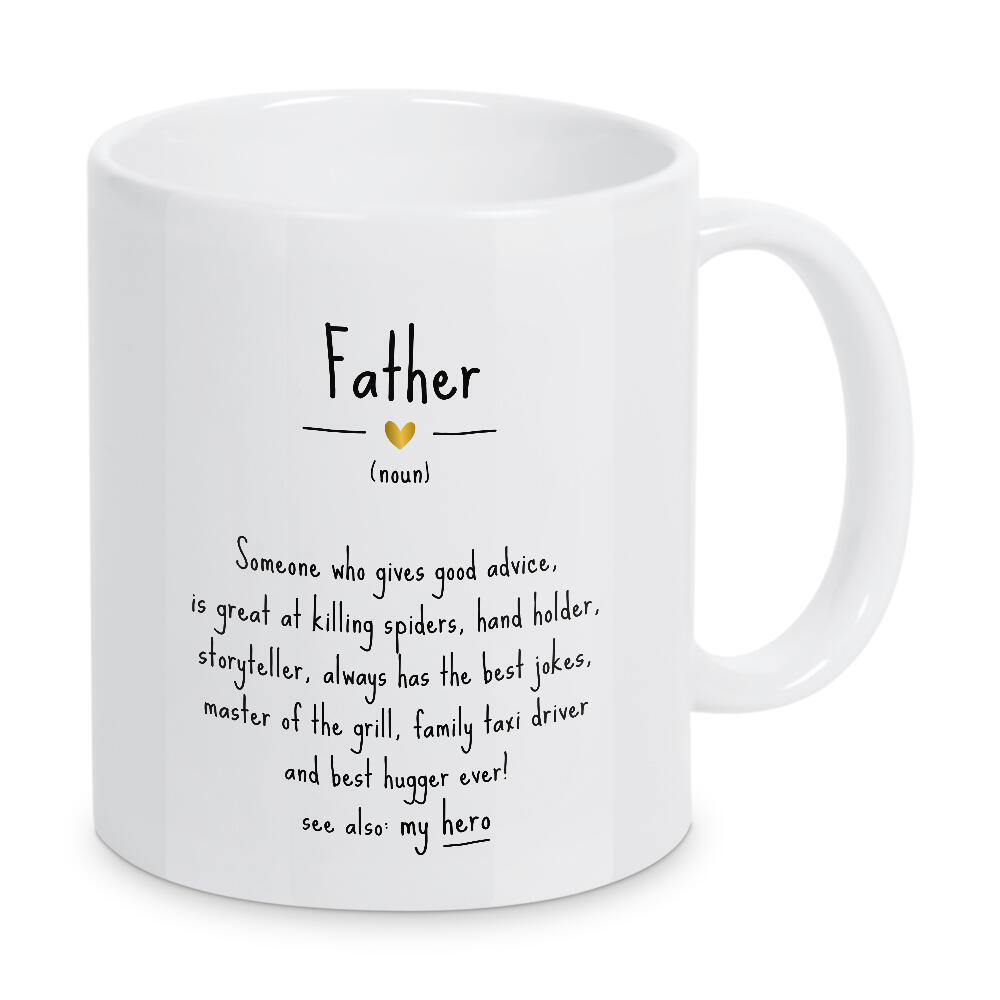 Tasse "Father | Definition" artboxONE - Typografie,Schwarzweiß,Für Papa
