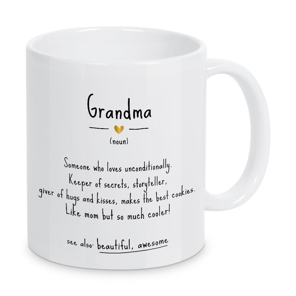 Tasse "Grandma | Definition" artboxONE - Typografie,Schwarzweiß,Für Mama