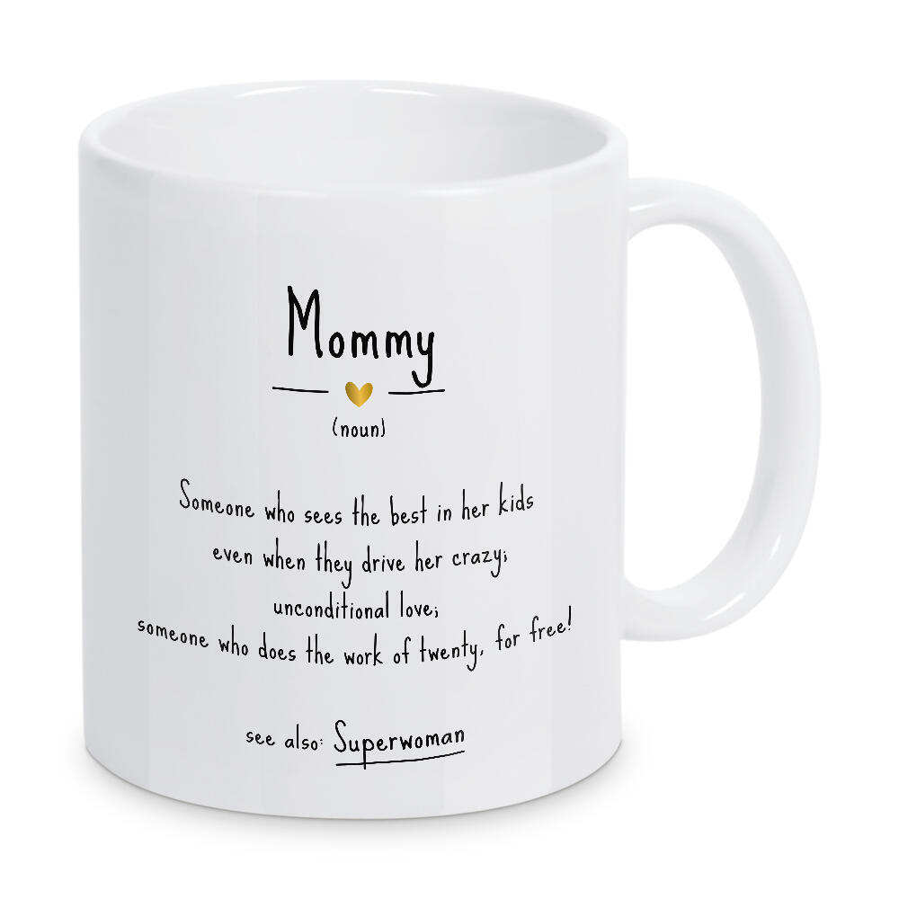 Tasse "Mommy | Definition" artboxONE - Typografie,Menschen,Schwarzweiß,Liebe,Für Mama