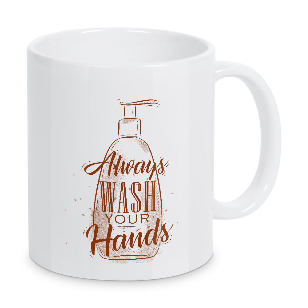 Tasse "Soap Dispenser" artboxONE - Typografie - Soap,Dispenser,Bottle,Care,Cream,Design,Illustration,Lettering,Graphic,Retro,Vintage,Craft