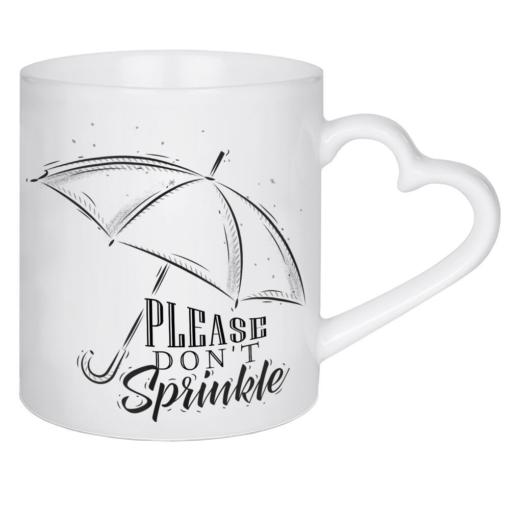Herztasse "Umbrella graphics retro" artboxONE - Abstrakt,Schwarzweiß - Umbrella,Retro,Vintage