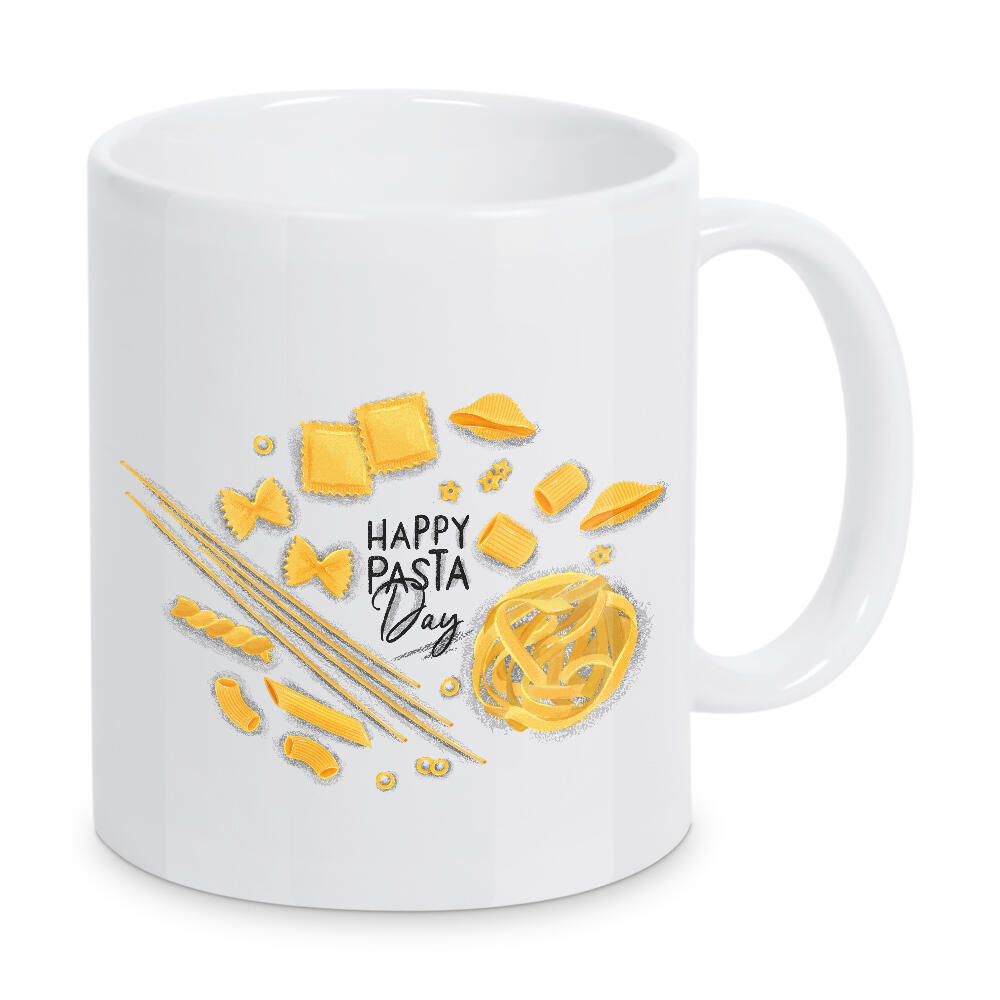 Tasse "Happy pasta day" artboxONE - Essen & Trinken
