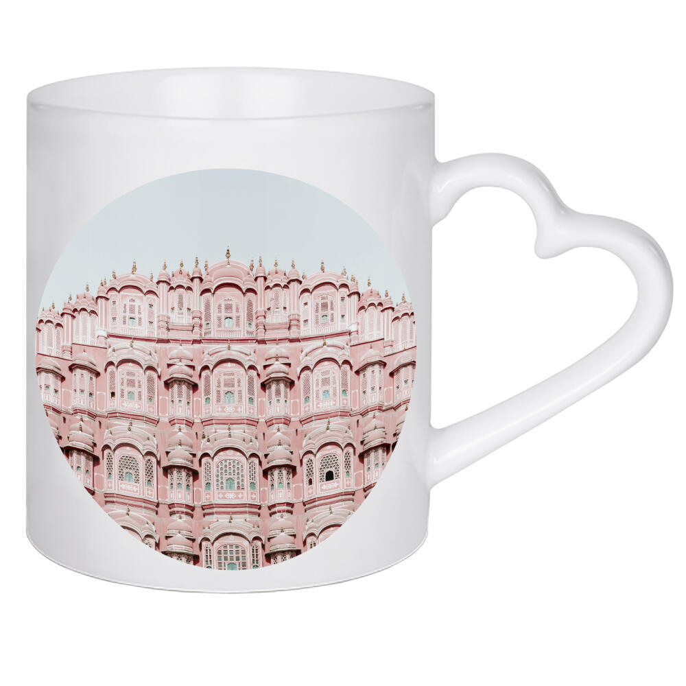 Herztasse "India pink architecture" artboxONE - Architektur - India pink architecture