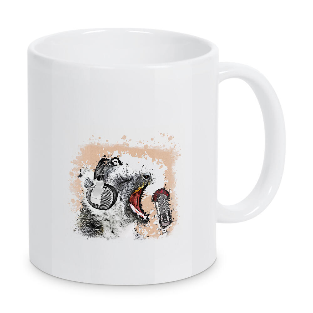 Tasse "Singing Lemur" artboxONE - Comic,Schwarzweiß - Lemur