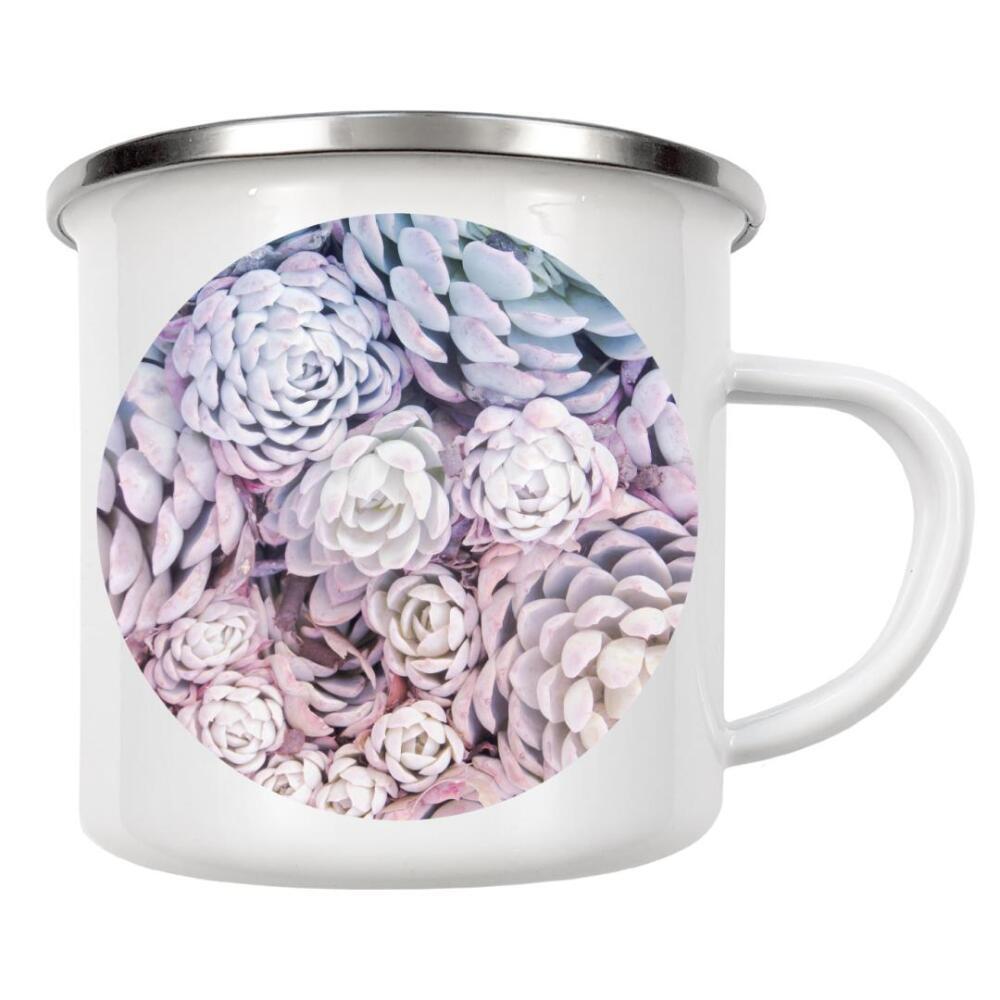 Emaille Tasse "Rainbow Succulents" artboxONE - Natur,Floral,Für Kinder - Rainbow,Succulents,Nature,Plfanze,Plant