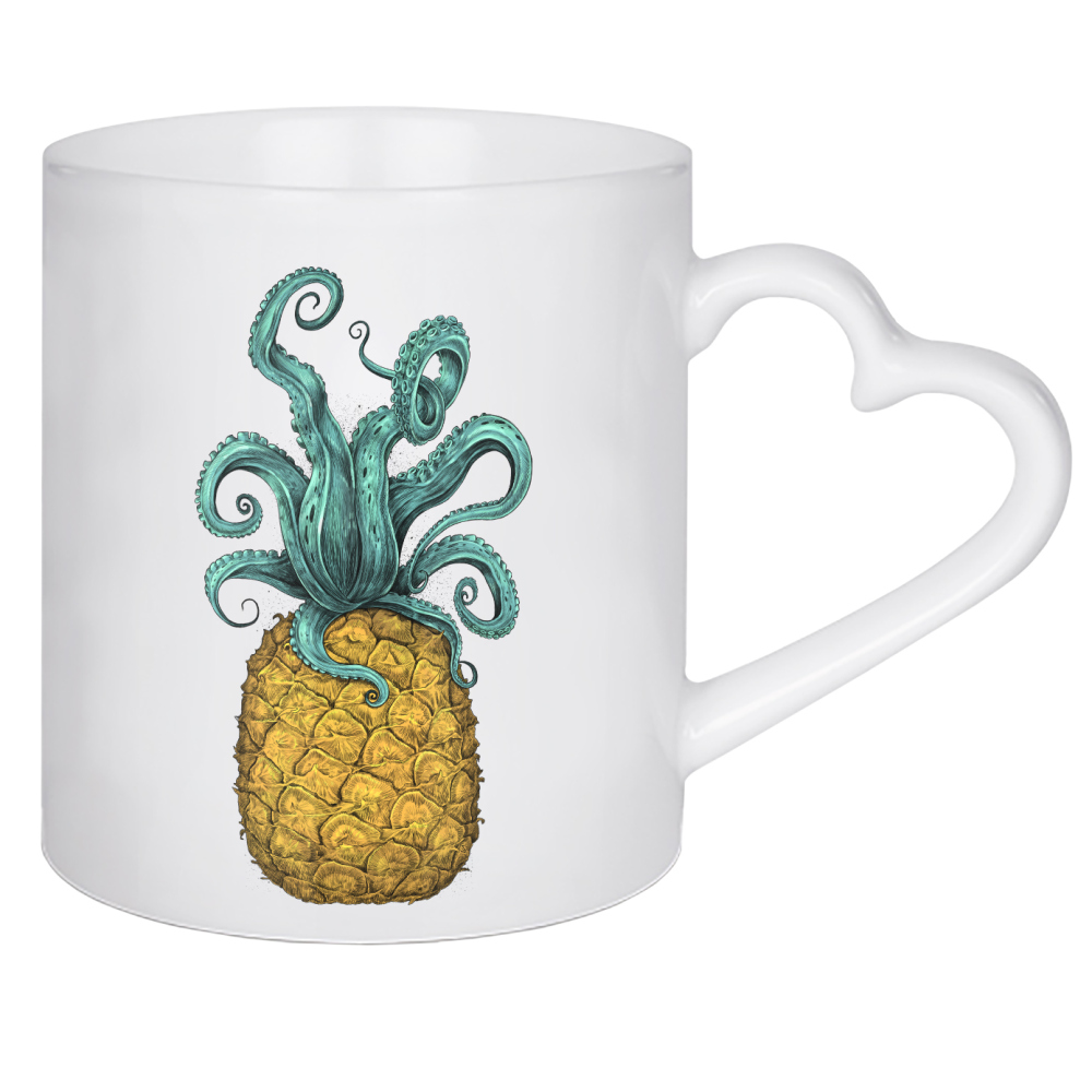 Herztasse "Octopus Pineapple" artboxONE - Tiere,Essen & Trinken / Obst & Gemüse