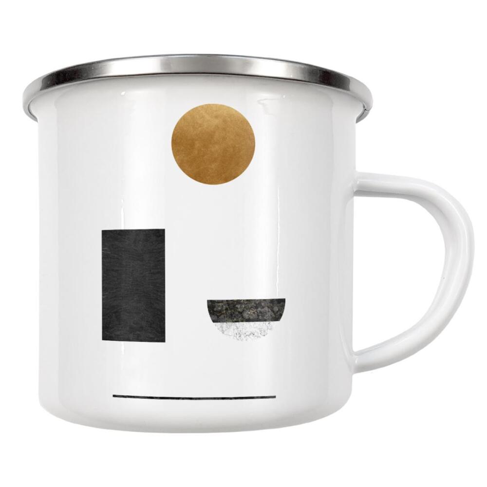 Emaille Tasse "Abstract Geometric Modern" artboxONE - Abstrakt,Geometrie,Marmor