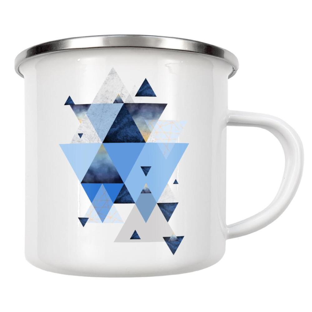 Emaille Tasse "Geometric Blue Vibe" artboxONE - Geometrie
