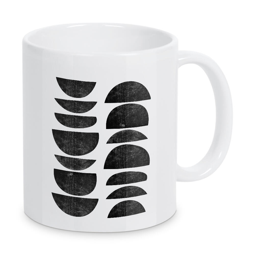 Tasse "Monochromatic Minimalism" artboxONE - Abstrakt,Schwarzweiß - Halbmond,Figur,Form,Abstrakt
