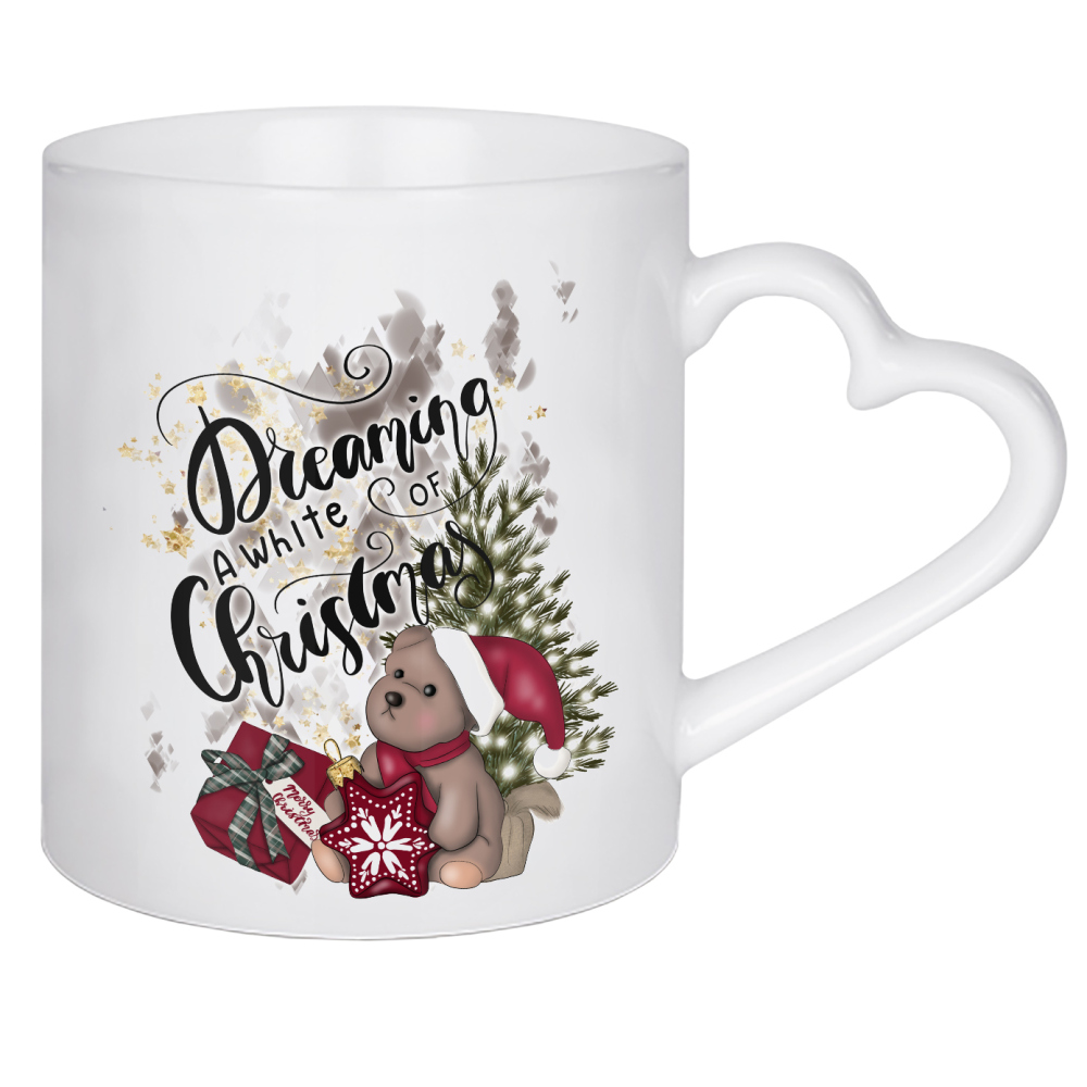 Herztasse "Dreaming Of White Christmas" artboxONE - Fashion,Weihnachten,Festivals,Lustig