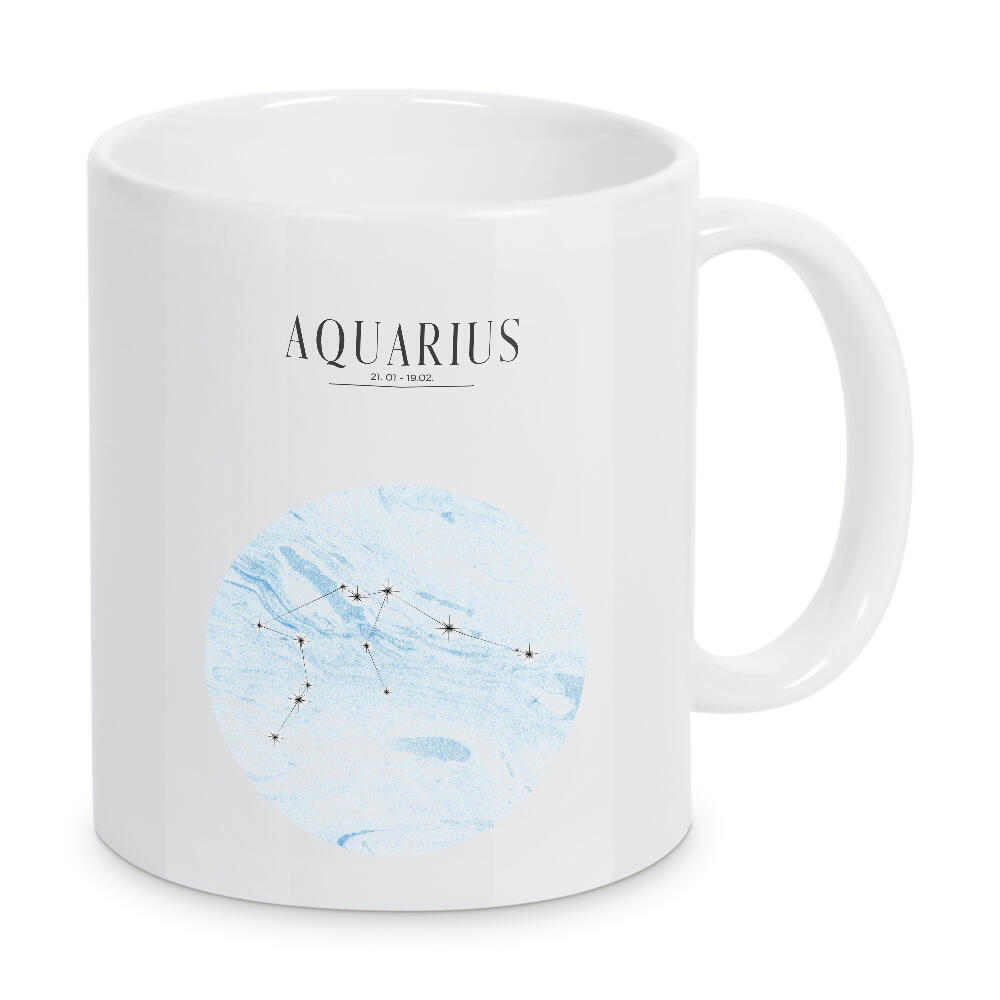 Tasse "WASSERMANN | AQUARIUS" artboxONE - Typografie,Geometrie