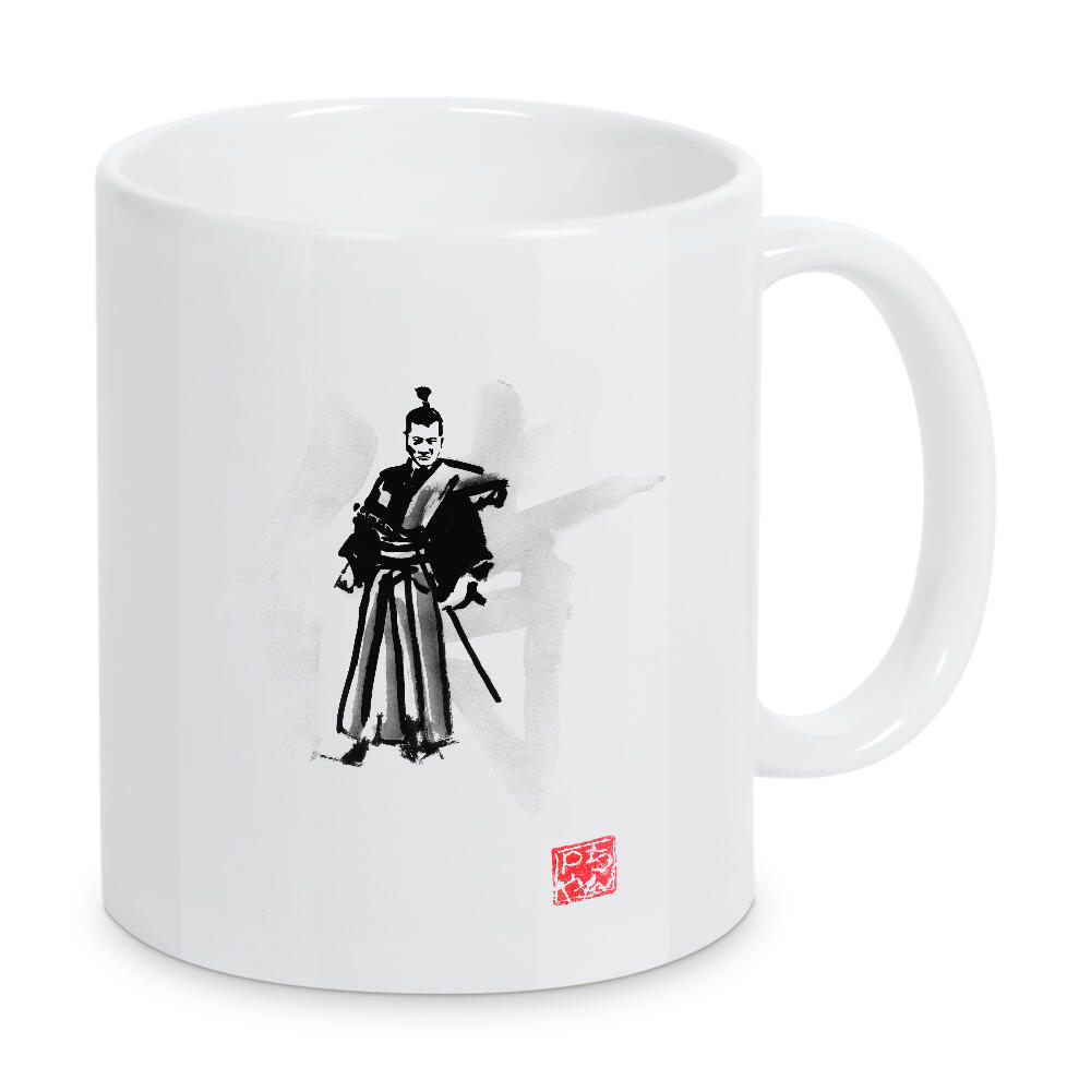 Tasse "Samurai" artboxONE - Menschen,Schwarzweiß - Samurai,Japan,Kimono,Katana,Warrior,Krieger,Kämpfer,Fighter,Schwert,Schwertkunst,Schwertkampf