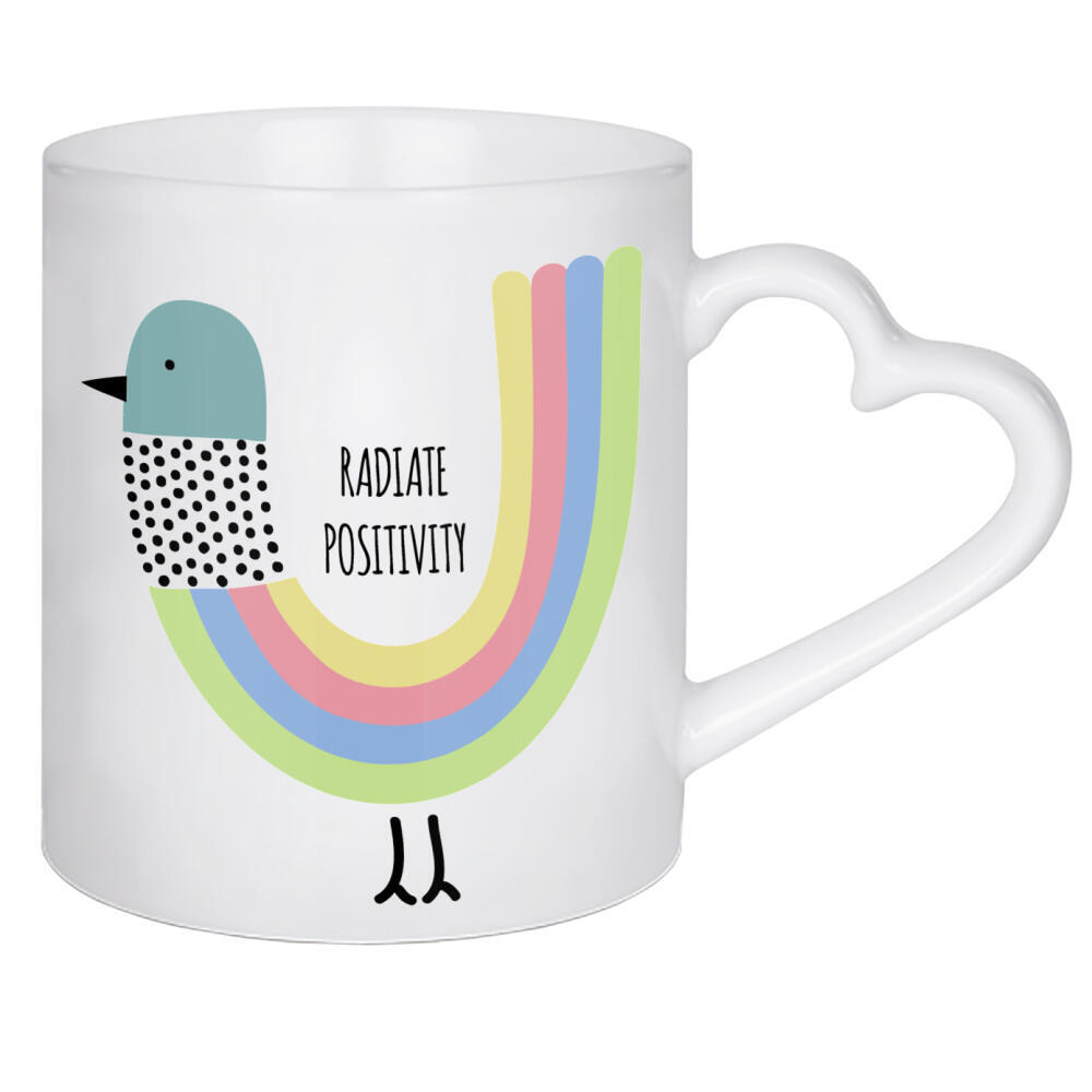 Herztasse "Radiate Positivity" artboxONE - Tiere,Lustig
