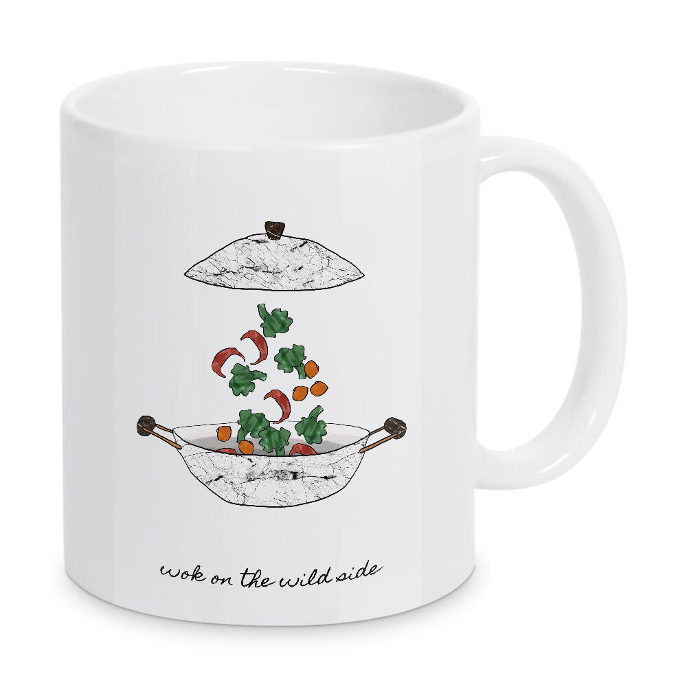 Tasse "Wok on the Wild Side" artboxONE - Typografie,Essen & Trinken,Musik,Lustig