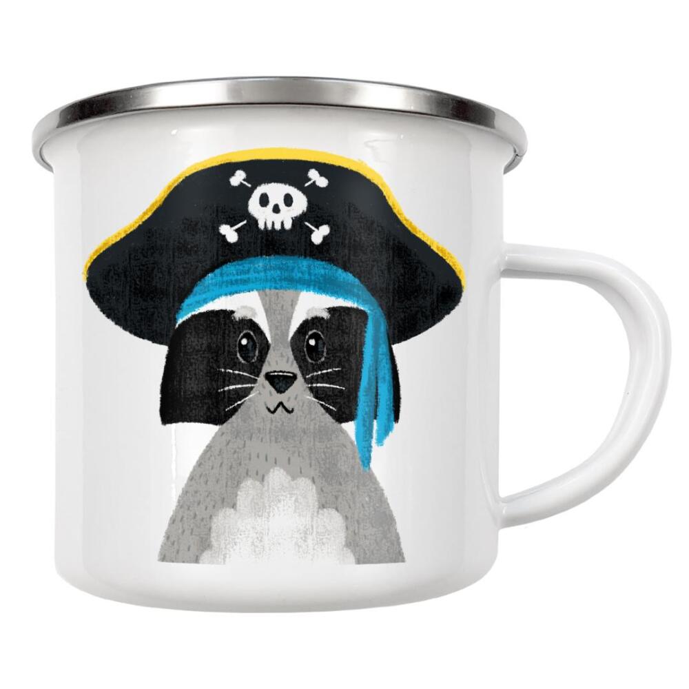 Emaille Tasse "Ahoi Waschbär!" artboxONE - Für Kinder,Tiere
