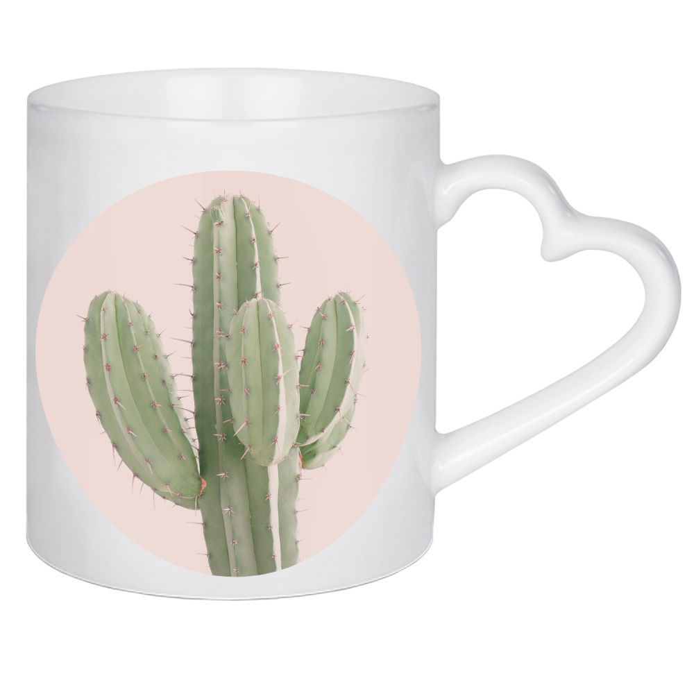 Herztasse "Minimalist Cactus" artboxONE - Natur,Floral