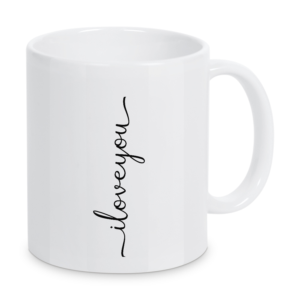 Tasse "I love You Minimal" artboxONE - Typografie,Menschen,Schwarzweiß,Liebe
