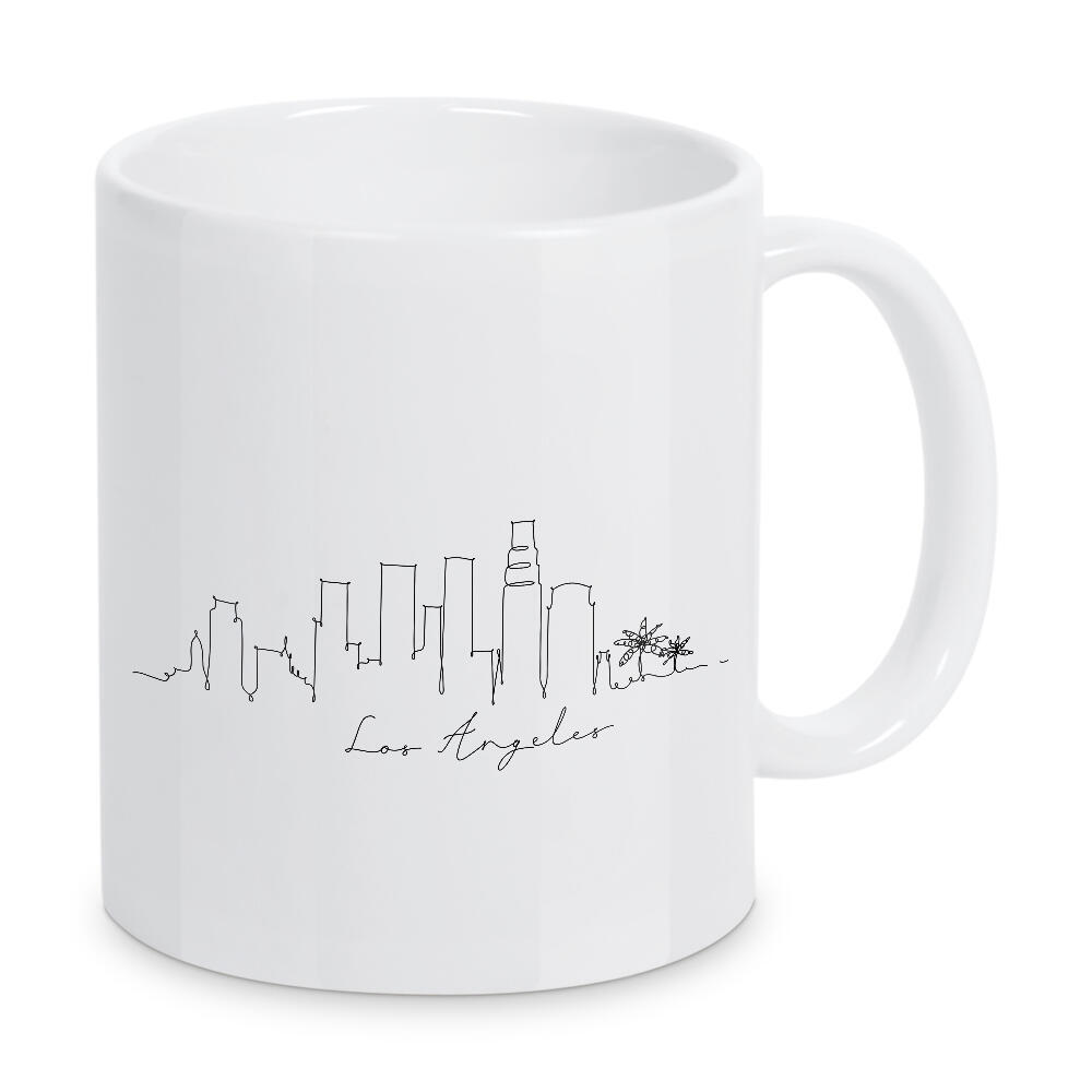 Tasse "Los Angeles pen line silhouette" artboxONE - Städte,Städte / Los Angeles