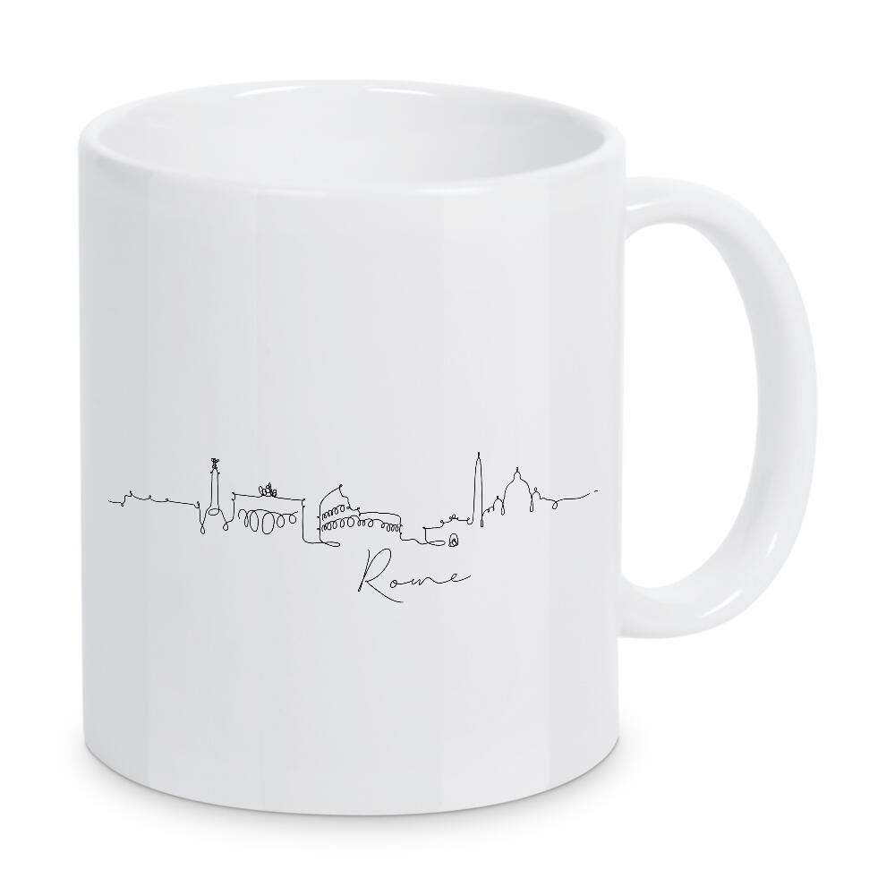 Tasse "Rome pen line silhouette" artboxONE - Städte,Schwarzweiß,Architektur,Städte / Rom