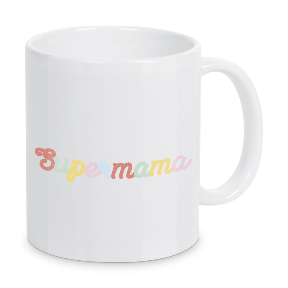 Tasse "Supermama bunt" artboxONE - Typografie,Liebe,Für Mama