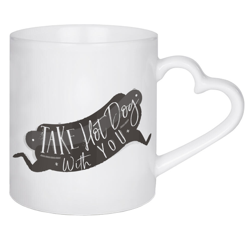 Herztasse "Hot dog to go" artboxONE - Essen & Trinken,Lustig