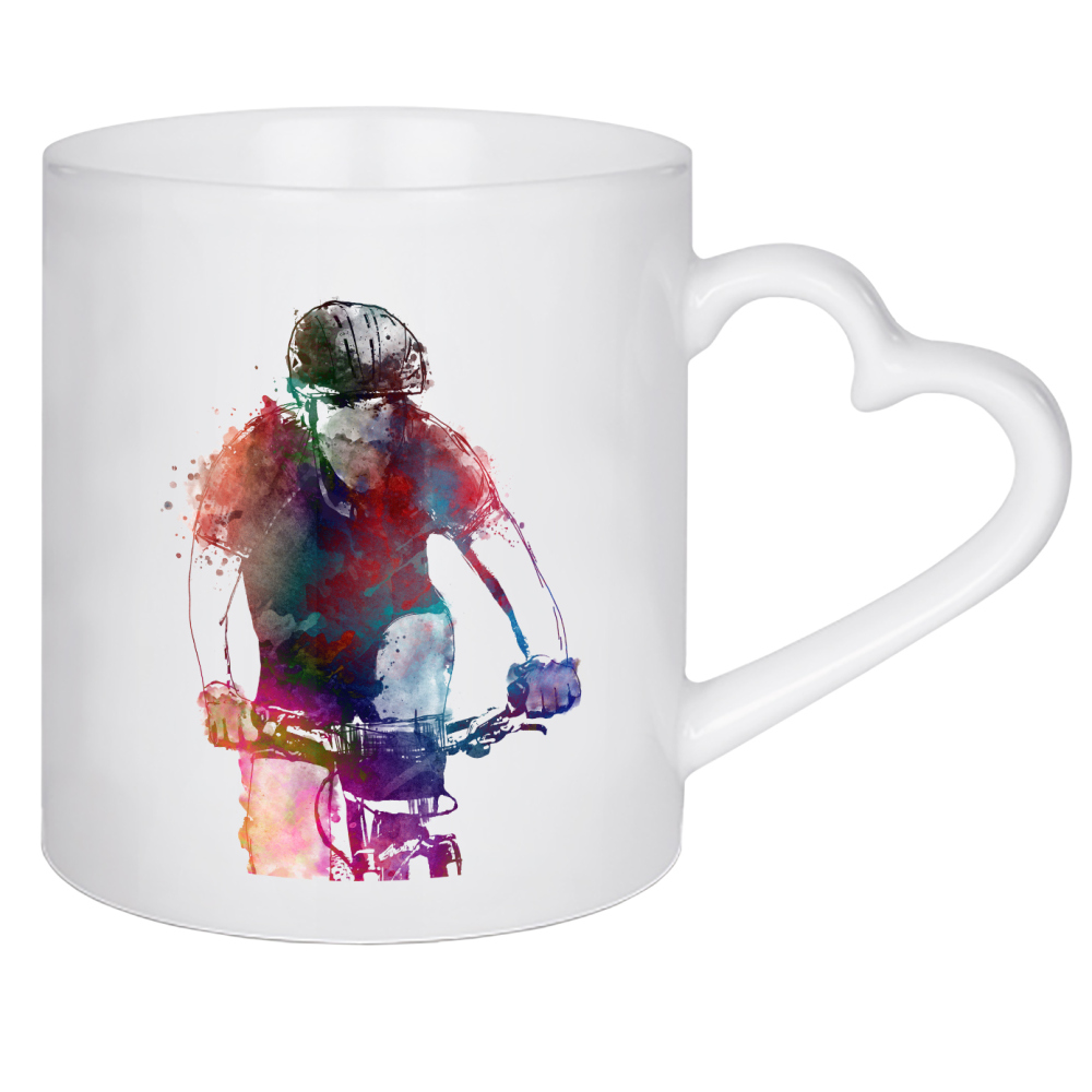 Herztasse "Cycling arts" artboxONE - Sport,Sport / Motivation