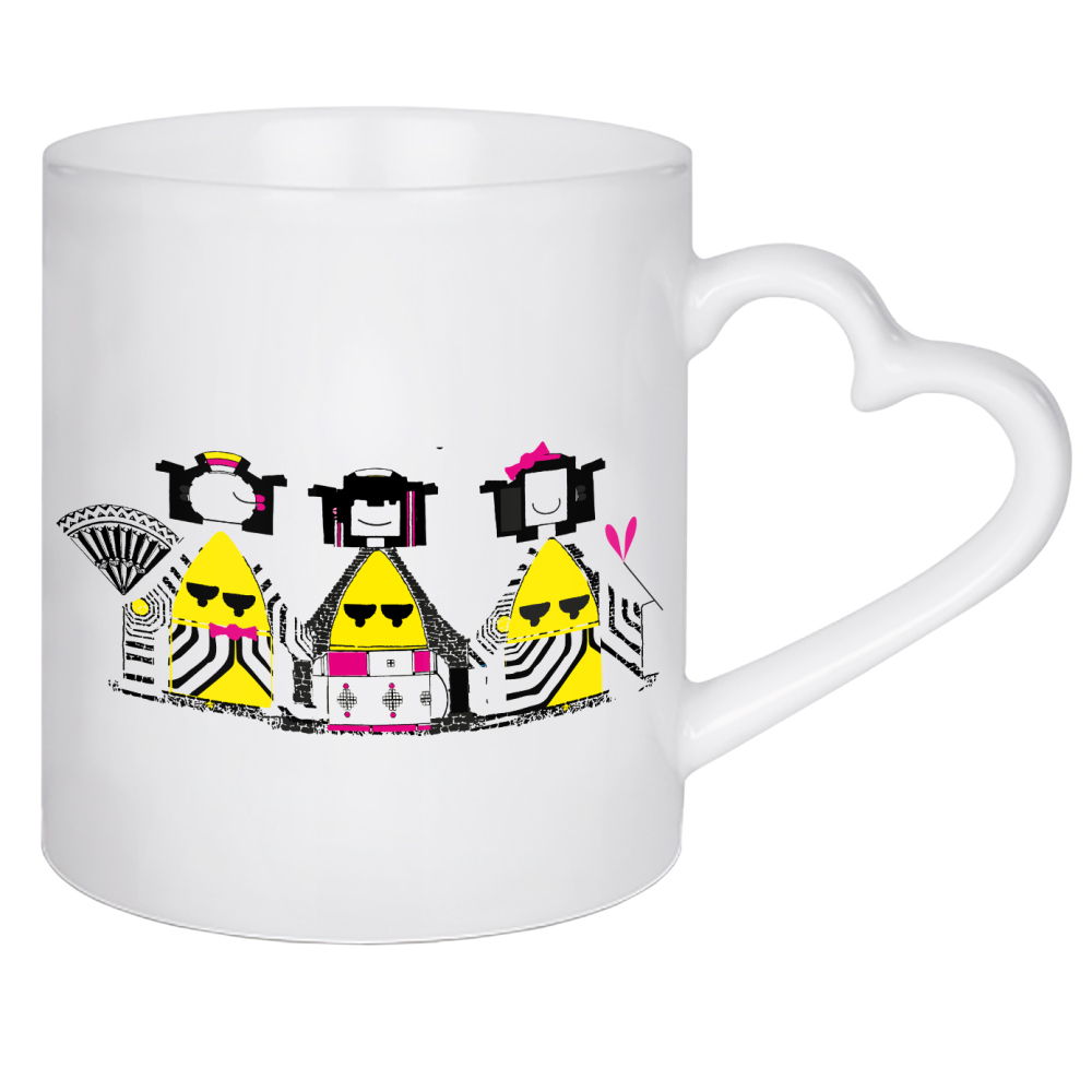 Herztasse "Tänzerinnen" artboxONE - Für Kinder,Abstrakt,Menschen,Musik