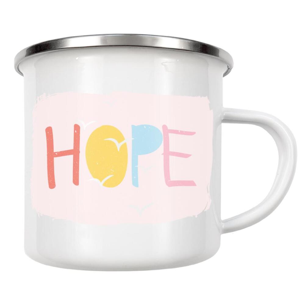 Emaille Tasse "Hope_ Hoffnung" artboxONE - Typografie,Liebe,Festivals