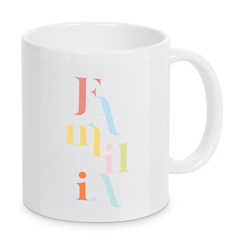 Tasse "Familia spanisch" artboxONE - Typografie,Liebe,Für Mama,Für Papa