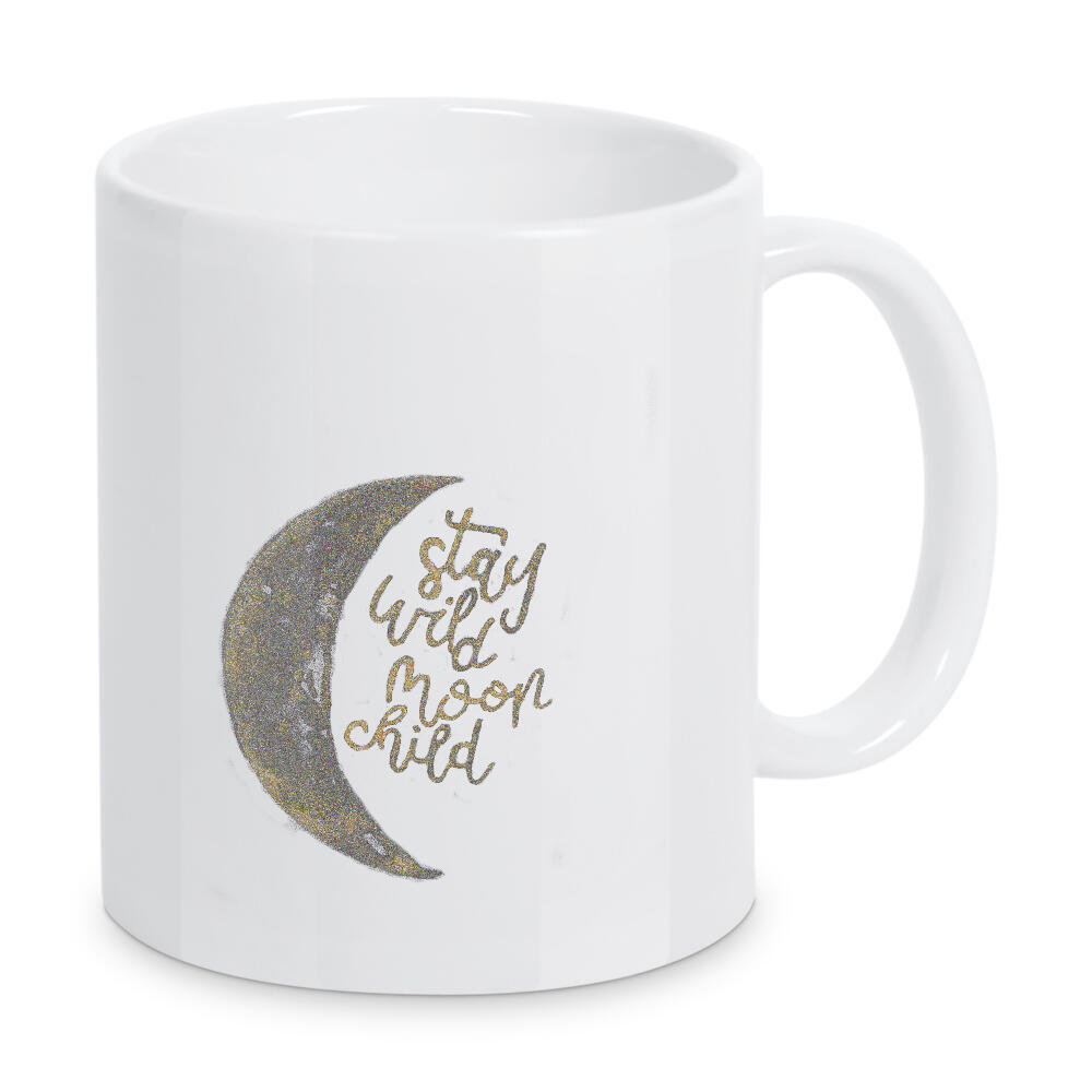 Tasse "Goldener Mond Stay Wild Moon Child" artboxONE - Typografie,Natur,Galaxy