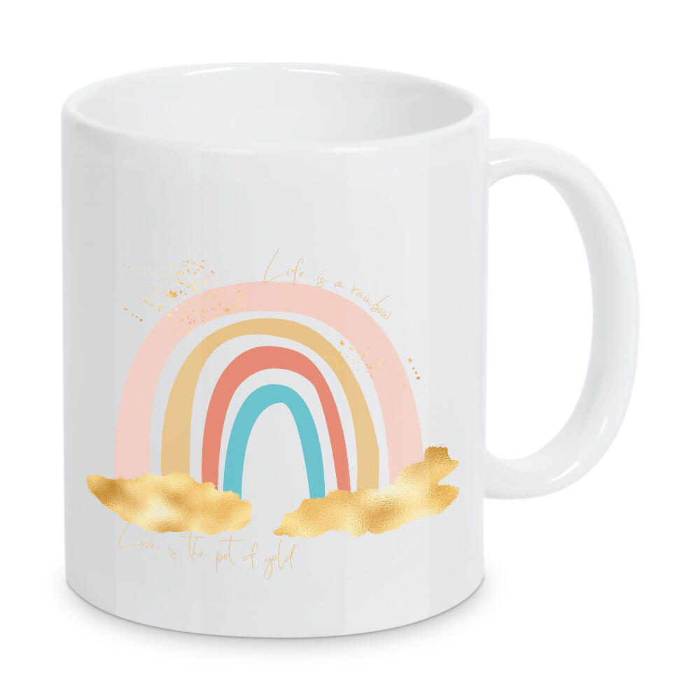 Tasse "Life is a rainbow" artboxONE - Typografie,Natur,Liebe,Festivals