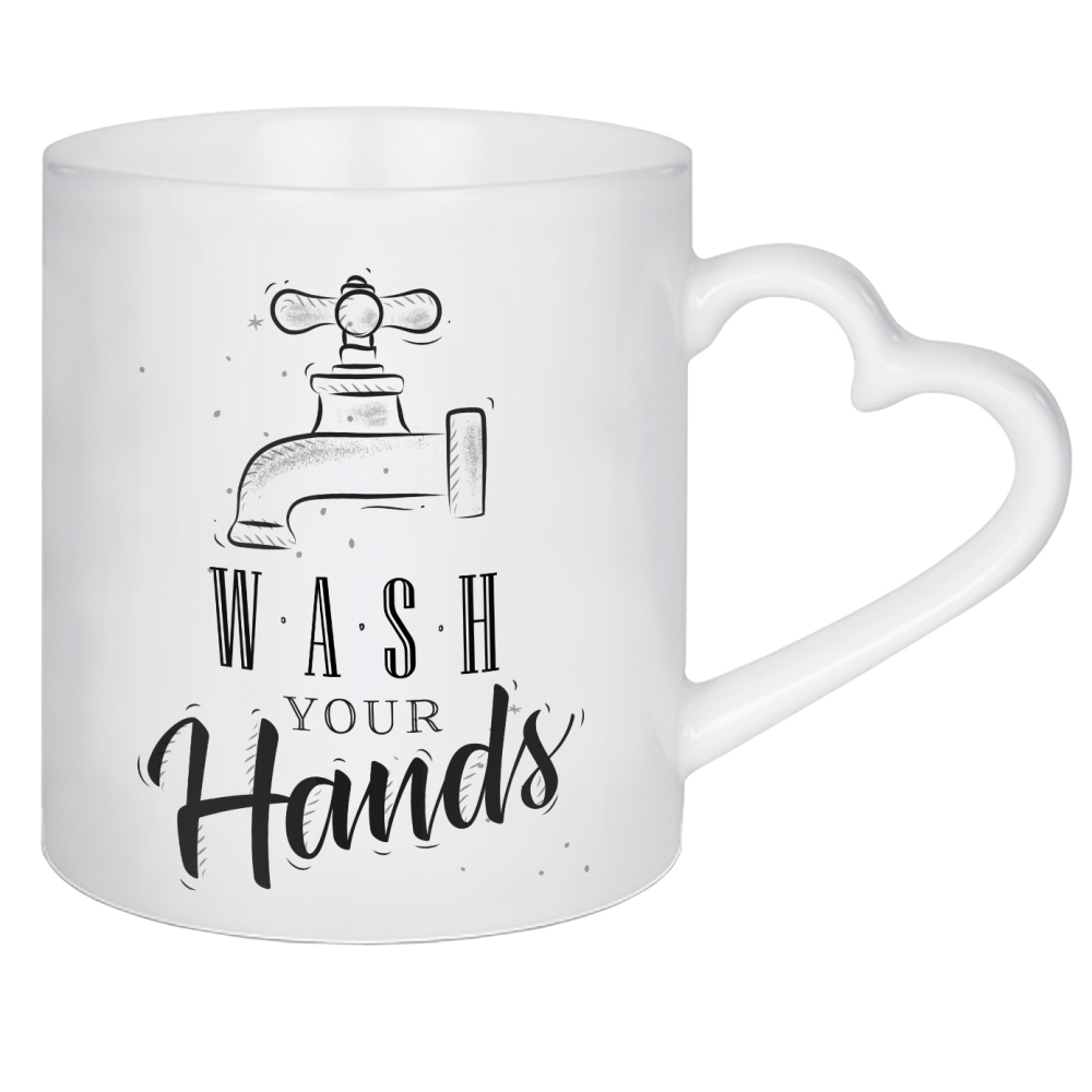 Herztasse "Bathroom faucet graphic" artboxONE - Typografie,Für Kinder,Für Mama,Für Papa