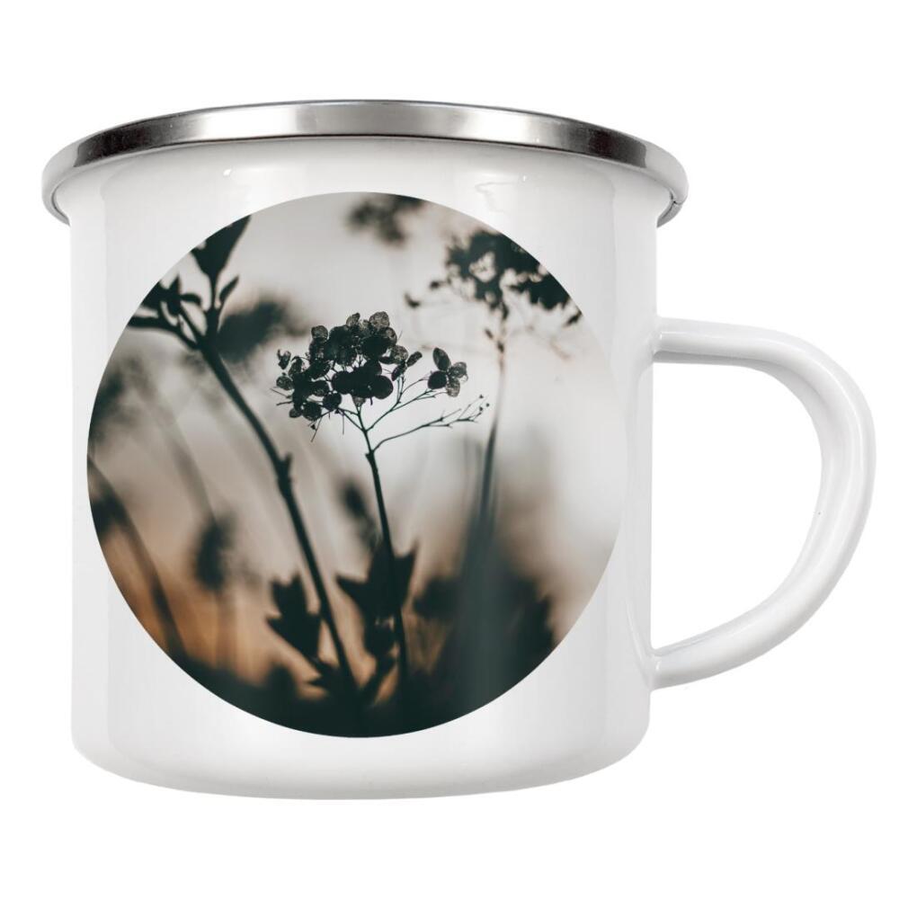 Emaille Tasse "Silhouette Plant" artboxONE - Natur,Reise,Floral