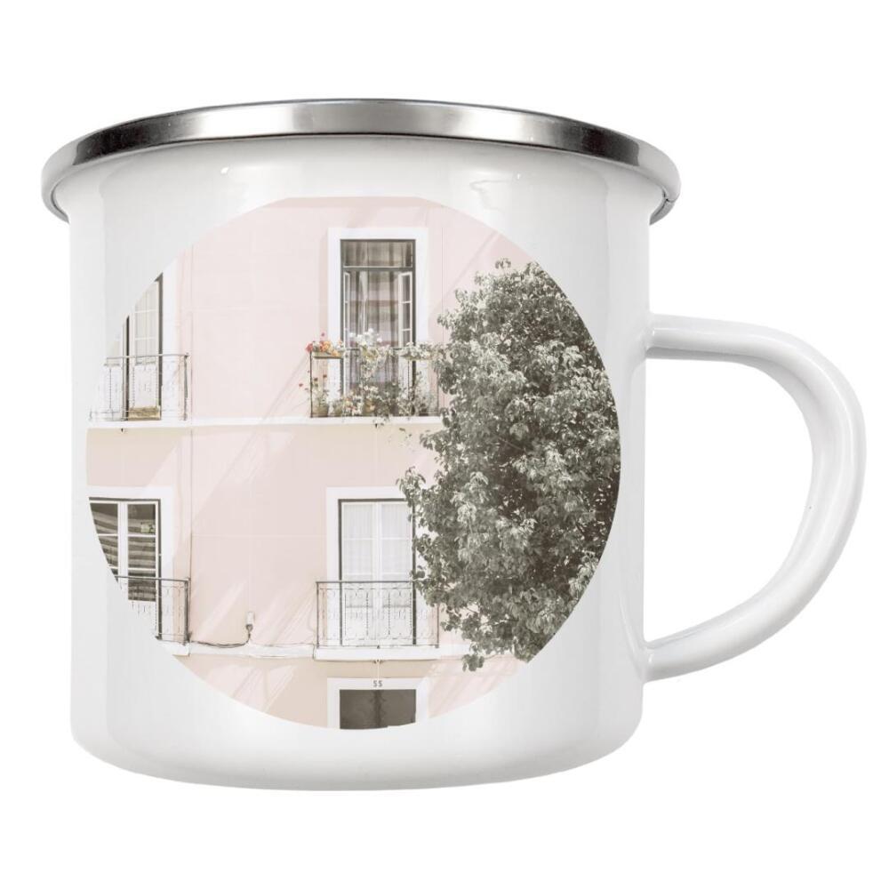 Emaille Tasse "Pastel Apartment" artboxONE - Architektur