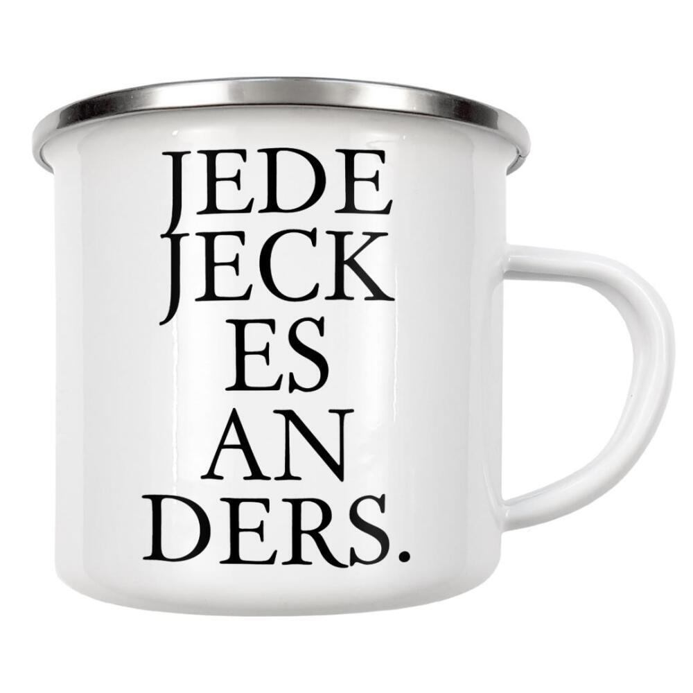 Emaille Tasse "Kölsches Grundgesetz" artboxONE - Städte / Köln,Typografie,Schwarzweiß
