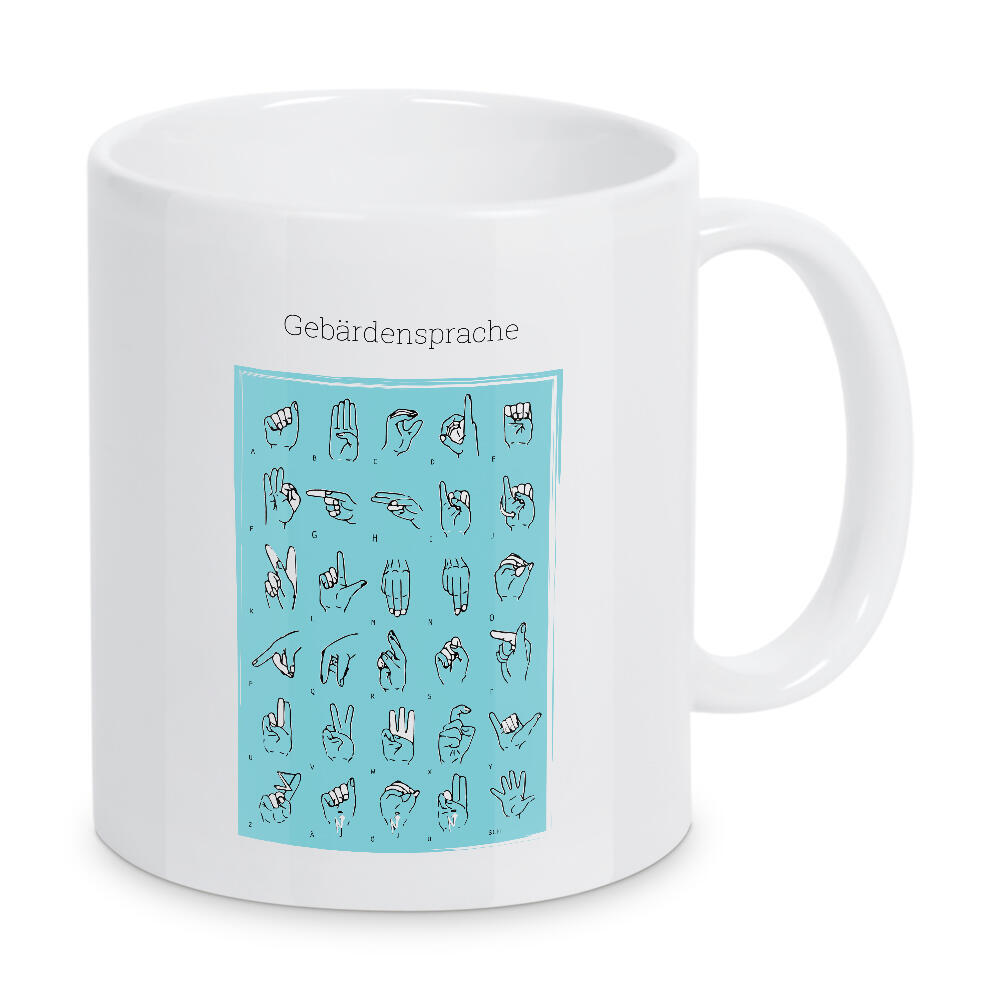 Tasse "Gebärdensprache in blau" artboxONE - Menschen